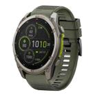 For Garmin Fenix 8 MIP 47mm Quick Release 22mm Silicone Watch Band(Army Green) - 1