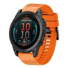 For Garmin Fenix E 47mm Quick Release 22mm Silicone Watch Band(Orange) - 1