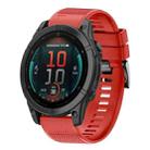 For Garmin Fenix E 47mm Quick Release 22mm Silicone Watch Band(Red) - 1