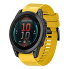 For Garmin Fenix E 47mm Quick Release 22mm Silicone Watch Band(Yellow) - 1