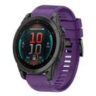 For Garmin Fenix E 47mm Quick Release 22mm Silicone Watch Band(Purple) - 1