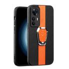 For Xiaomi Redmi K50 Ultra Magnetic Litchi Leather Back Phone Case with Holder(Orange) - 1