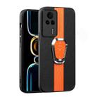 For Xiaomi Redmi K60E Magnetic Litchi Leather Back Phone Case with Holder(Orange) - 1