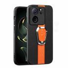 For Xiaomi Redmi K60 Ultra Magnetic Litchi Leather Back Phone Case with Holder(Orange) - 1