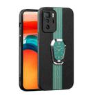 For Xiaomi Redmi Note 10 Pro 5G Magnetic Litchi Leather Back Phone Case with Holder(Green) - 1