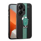 For Xiaomi Redmi Note 13 Pro+ Magnetic Litchi Leather Back Phone Case with Holder(Green) - 1