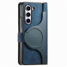 For Samsung Galaxy Z Fold5 5G Retro MagSafe Magnetic Zipper Wallet Leather Phone Case(Blue) - 3