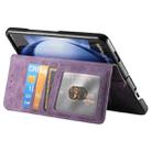 For Samsung Galaxy Z Fold5 5G Retro MagSafe Magnetic Zipper Wallet Leather Phone Case(Purple) - 1