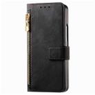 For Samsung Galaxy Z Fold4 Retro MagSafe Magnetic Zipper Wallet Leather Phone Case(Black) - 2