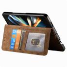 For Samsung Galaxy Z Fold4 Retro MagSafe Magnetic Zipper Wallet Leather Phone Case(Brown) - 1