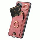 For Realme C21Y Retro Skin-feel Ring Card Bag Phone Case with Hang Loop(Pink) - 3
