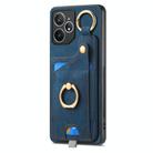 For Realme Neo 7 Retro Skin-feel Ring Card Bag Phone Case with Hang Loop(Blue) - 2