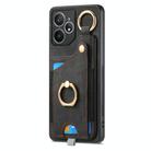 For Realme Neo 7 Retro Skin-feel Ring Card Bag Phone Case with Hang Loop(Black) - 2