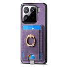 For Xiaomi 15 Pro Retro Splitable Magnetic Card Bag Leather Phone Case(Purple) - 2