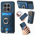 For Xiaomi Redmi Note 14 Pro+ 5G Retro Splitable Magnetic Card Bag Leather Phone Case(Blue) - 1