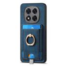 For Xiaomi Redmi Note 14 Pro+ 5G Retro Splitable Magnetic Card Bag Leather Phone Case(Blue) - 2