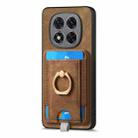 For Xiaomi Redmi Note 14 Pro+ 5G Retro Splitable Magnetic Card Bag Leather Phone Case(Brown) - 2