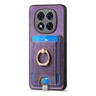For Xiaomi Redmi Note 14 Pro+ 5G Retro Splitable Magnetic Card Bag Leather Phone Case(Purple) - 2