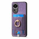 For Huawei nova 13 Retro Splitable Magnetic Card Bag Leather Phone Case(Purple) - 2