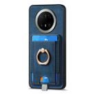 For Huawei Mate 70 Pro Retro Splitable Magnetic Card Bag Leather Phone Case(Blue) - 2