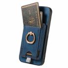 For Huawei Mate 70 Pro Retro Splitable Magnetic Card Bag Leather Phone Case(Blue) - 3