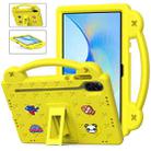 For Honor Pad X9 Handle Kickstand Children EVA Shockproof Tablet Case(Yellow) - 1