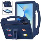 For Honor Pad X9 Handle Kickstand Children EVA Shockproof Tablet Case(Navy Blue) - 1