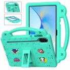 For Honor X8 Pro 11.5 Handle Kickstand Children EVA Shockproof Tablet Case(Mint Green) - 1