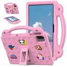 For Honor Pad X8a Handle Kickstand Children EVA Shockproof Tablet Case(Pink) - 1