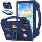 For Honor Pad X8a Handle Kickstand Children EVA Shockproof Tablet Case(Navy Blue) - 1