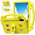 For Honor Pad X9a Handle Kickstand Children EVA Shockproof Tablet Case(Yellow) - 1