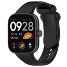 For Redmi Watch 4 Solid Color Liquid Silicone Watch Band(Black) - 1