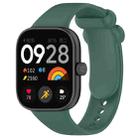 For Redmi Watch 4 Solid Color Liquid Silicone Watch Band(Dark Green) - 1