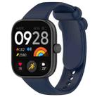 For Redmi Watch 4 Solid Color Liquid Silicone Watch Band(Dark Blue) - 1