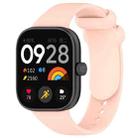 For Redmi Watch 4 Solid Color Liquid Silicone Watch Band(Pink) - 1