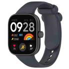 For Redmi Watch 4 Solid Color Liquid Silicone Watch Band(Dark Gray) - 1