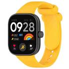 For Redmi Watch 4 Solid Color Liquid Silicone Watch Band(Yellow) - 1