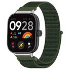 For Redmi Watch 4 Nylon Loop Metal Connector Watch Band(Army Green) - 1