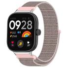 For Redmi Watch 4 Nylon Loop Metal Connector Watch Band(Pink) - 1