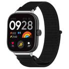 For Xiaomi Mi Band 8 Pro Nylon Loop Metal Connector Watch Band(Black) - 1