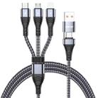 ENKAY 6-in-1 5A USB / Type-C to Type-C / 8 Pin / Micro USB Multifunction Fast Charging Cable, Cable Length:2m(Grey) - 1