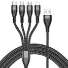 ENKAY 4-in-1 6A USB-A to Type-C / 8 Pin / Micro USB Multifunction Fast Charging Cable, Cable Length:2m(Black) - 1