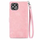 For T-Mobile T Phone 2 5G Embossed Flower Zipper Leather Phone Case(Pink) - 3