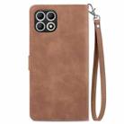 For T-Mobile T Phone 2 5G Embossed Flower Zipper Leather Phone Case(Brown) - 3