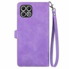 For T-Mobile T Phone 2 Pro 5G Embossed Flower Zipper Leather Phone Case(Purple) - 3