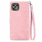 For T-Mobile REVVL 7 5G Embossed Flower Zipper Leather Phone Case(Pink) - 3