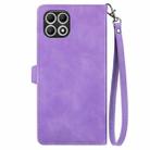 For T-Mobile REVVL 7 5G Embossed Flower Zipper Leather Phone Case(Purple) - 3