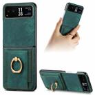 For Motorola Razr 40 Ultra Retro Skin-feel Ring Multi-card Wallet Phone Case(Green) - 1