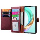 For vivo Y37 Love Zipper Lanyard Leather Phone Case(Red) - 3