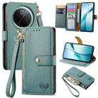 For vivo Y300 Pro Love Zipper Lanyard Leather Phone Case(Green) - 1